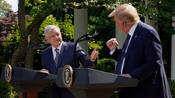 Andrés Manuel López Obrador, presidente de México, y Donald Trump, expresidente de EE.UU., en una imagen de archivo.