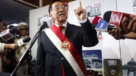 José María Balcázar, el nuevo presidente de Perú.