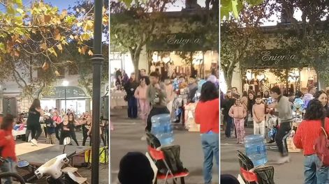 Se metió en medio de la clase y terminó robandose el show.