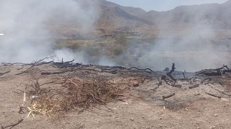 Incendios El Challao. Foto: @Indamdz