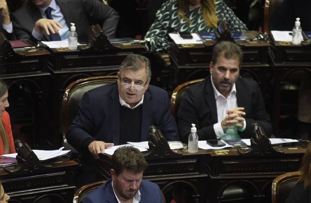 Mario Negri y Cristian Ritondo, jefes de los bloques de la UCR y el PRO en Diputados (Foto: Federico López Claro)