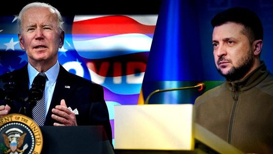 Joe Biden y Volodimir Zelenski, presidentes de EE.UU. y Ucrania respectivamente.