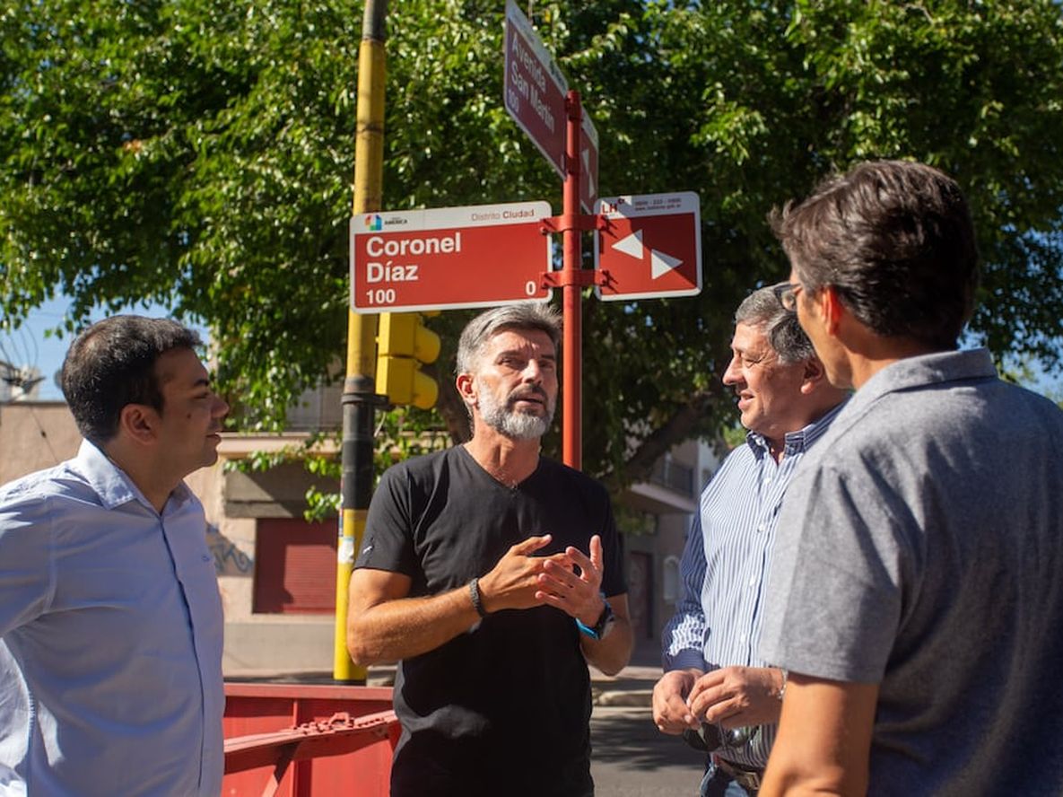 Ulpiano Suarez y Daniel Orozco recorrieron la avenida San Martín antes del inicio de las obras
