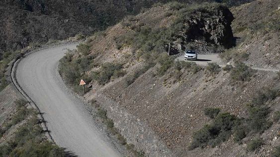 La zona de los caracoles de la Ruta Provincial 52 que comunica Villavicencio con Uspallata.  Foto: José Gutiérrez / Los Andes