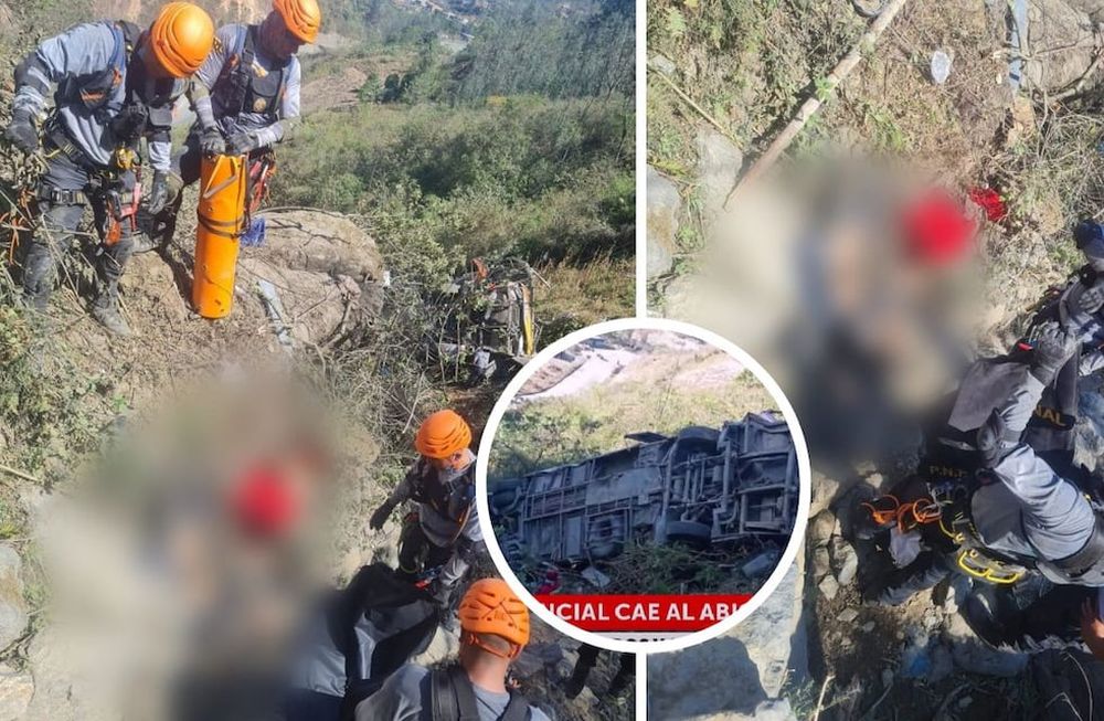 En el colectivo viajaban 50 personas. Foto: Policía de Perú.