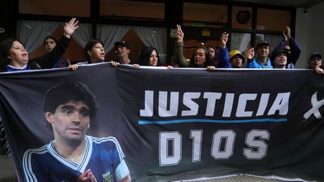 Piden justicia por Diego Armando Maradona.