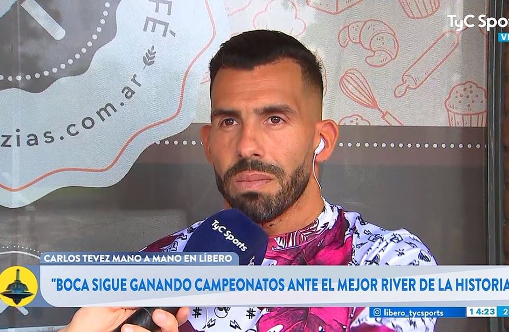 Carlitos Tevez habló del presente de Boca en Líbero, TyC Sports. / Gentileza.