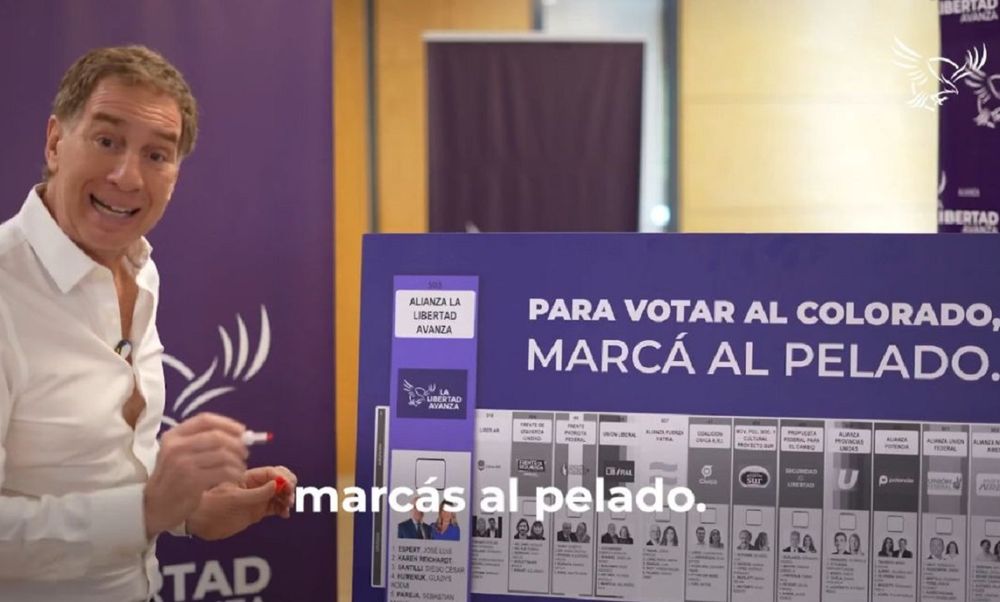 Para votar al colorado, marcás al pelado: bizarro spot de Diego Santilli y Karen Reichardt