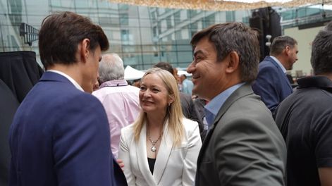 Una de las últimas oportunidades en que la vicegobernadora Hebe Casado coincidió con Omar De Marchi. Archivo Los Andes