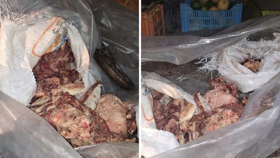 Efectivos de la Policía Rural detuvo a tres personas que trasladaban carne congelada, de dudosa procedencia y sin condiciones de higiene. Ministerio de Seguridad.