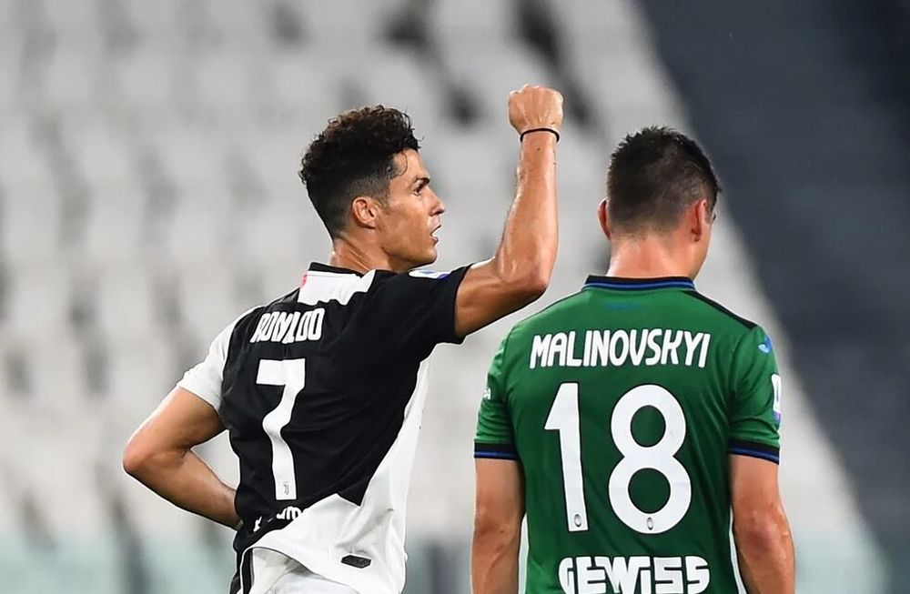 Con dos goles de CR7 desde los 12 pasos, la Juventus igualó con Atalanta 2-2 y quedó a un paso de lograr su noveno título consecutivo. / GENTILEZA.