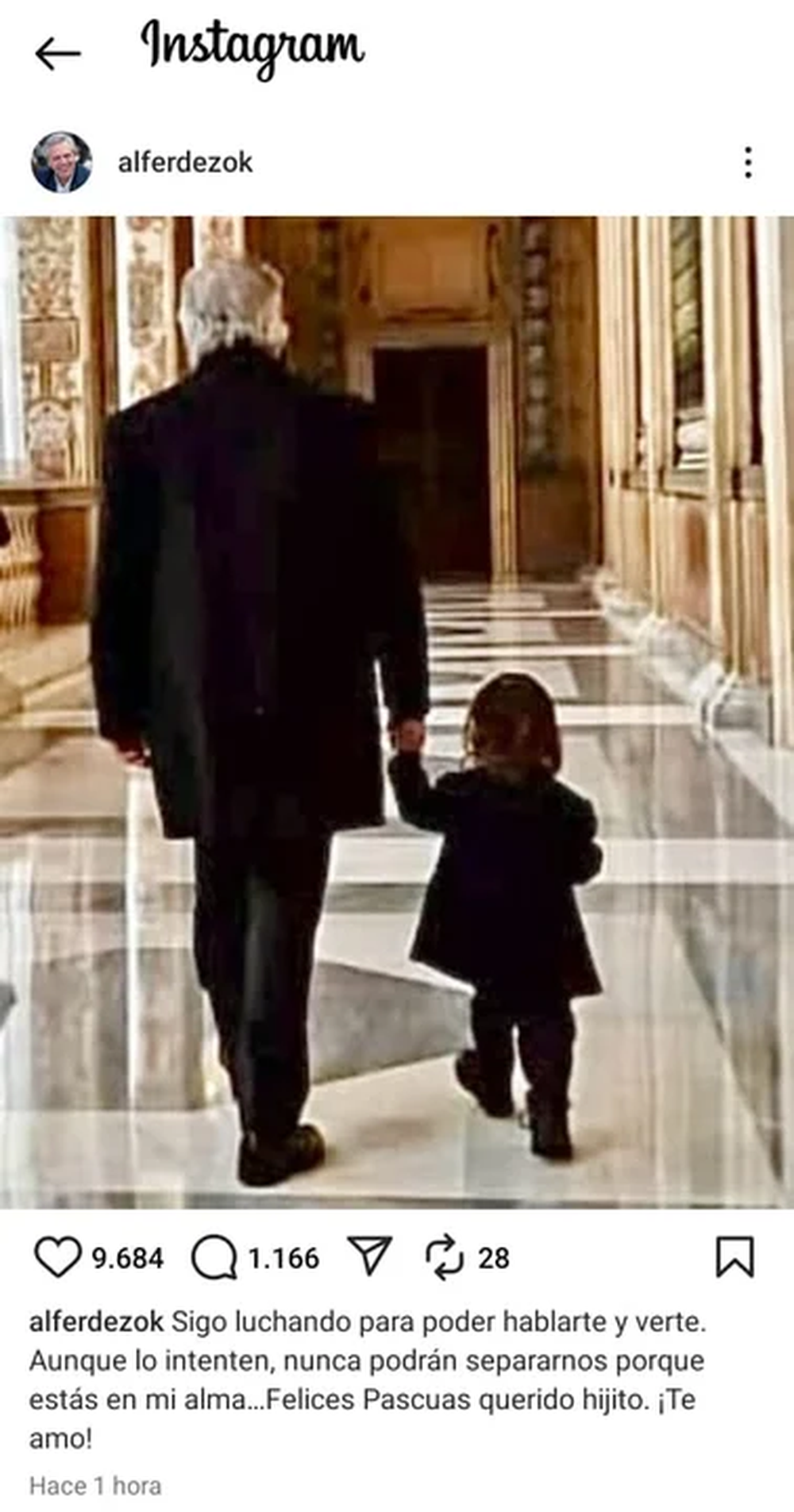 Alberto Fernández le dedicó un emotivo mensaje a su hijo.