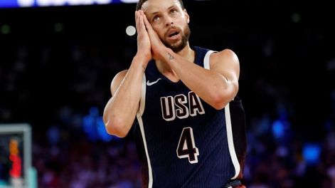 Stephen Curry y su famosa celebración tras marcar de tres. / Foto: EFE