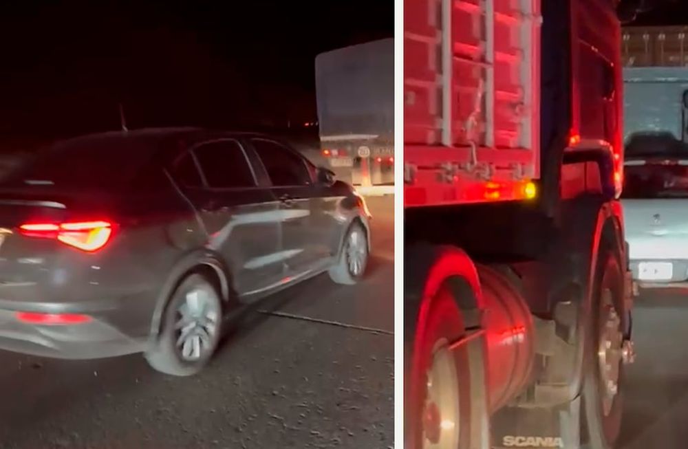 Imprudencias en el Paso a Chile en la noche del jueves. Captura: X / @VALLEOVA