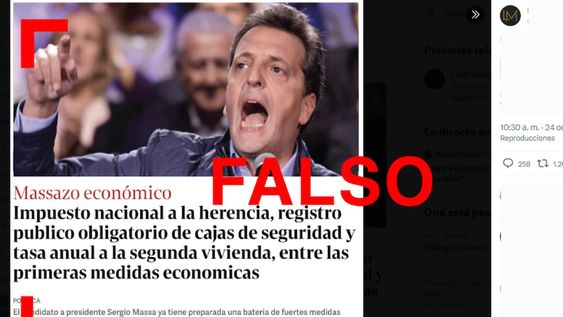 No, Clarín no publicó una noticia con supuestas medidas económicas de Sergio Massa, y el Gobierno desmintió que estén bajo análisis. Foto: Reverso