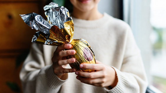 Reciclá el papel aluminio de los huevos de pascua.