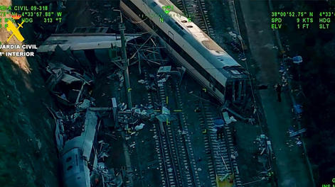 Los Andes | Vista aérea del accidente de trenes en España
