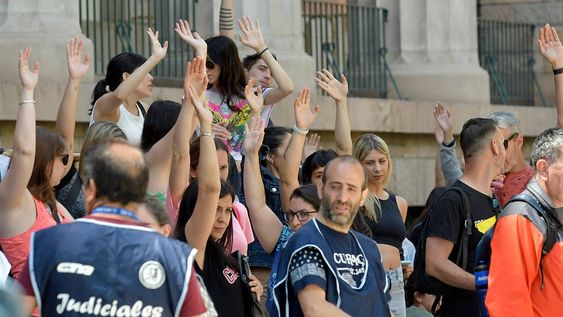 El gremio de trabajadores Judiciales. Foto: Archivo / Los Andes