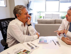 Eduardo Duhalde junto a Alberto Fernández&nbsp;