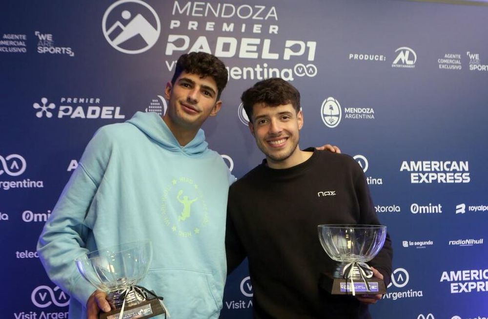 Arturo Coello y Agustín Tapia, campeones del Premier Pádel 2023 en Mendoza. / Premier Pádel