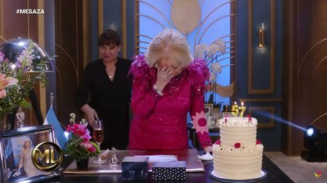 La emoción de Mirtha Legrand.