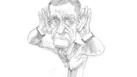Rodolfo Suárez. Caricatura: Gabriel Fernández.