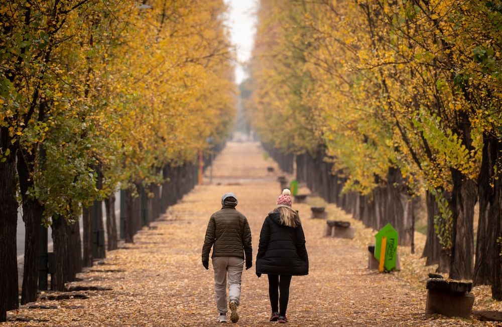 El inicio del otoño coincide con el mismo día que tiene la misma duración que la noche y desde entonces, las horas diurnas comenzarán a acotarse. Parque General San MartínFoto: Ignacio Blanco / Los Andes
