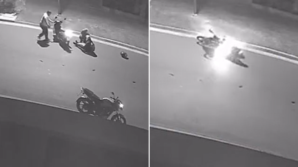 Un motociclista en La Plata atropelló a dos mujeres en moto y escapó: ahora es buscado por la Justicia