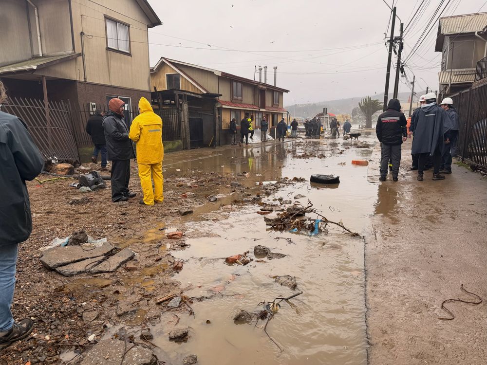 Daños en Penco (Chile) tras el sistema frontal