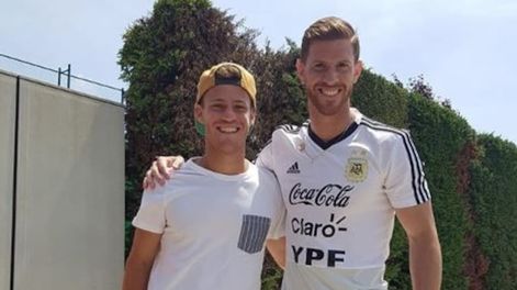 Schwartzman estuvo en el ensayo de la Selección y presenció la lesión de Lanzini