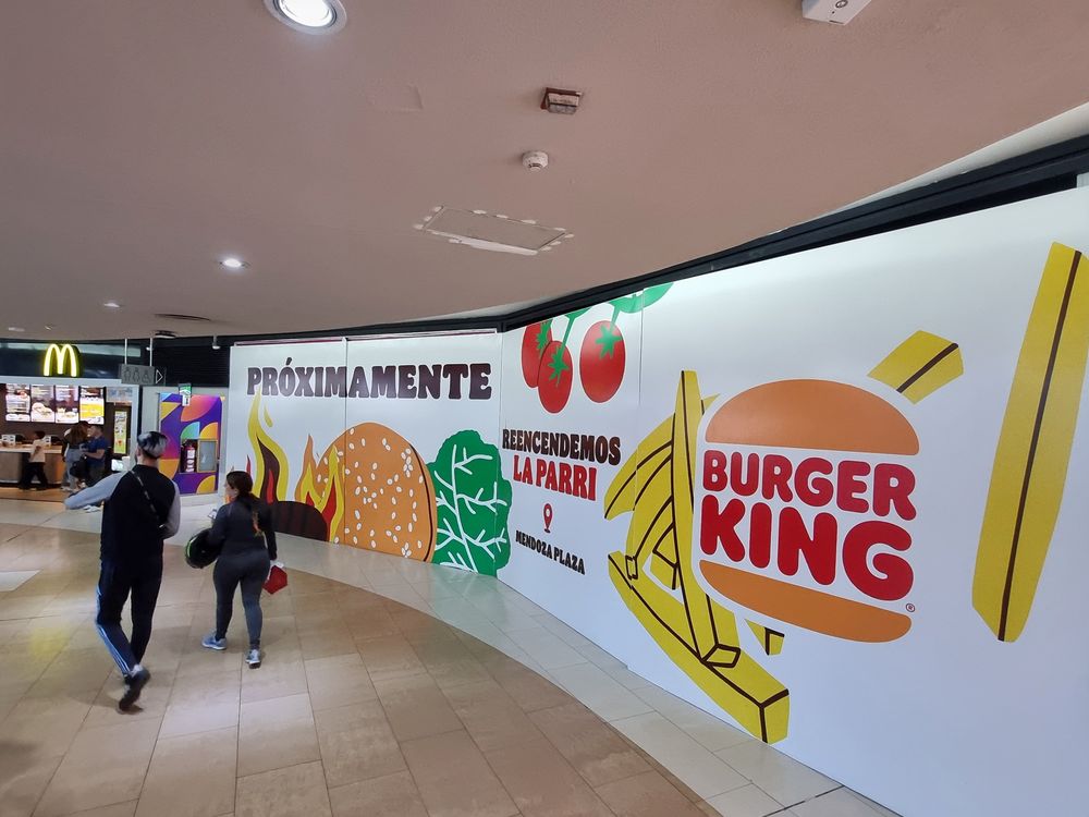 Burger King se expandirá en el patio de comidas del Mendoza Shopping. 