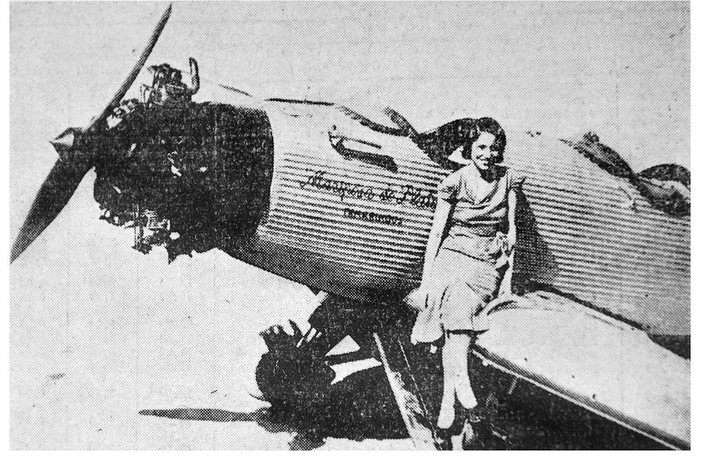 Helena Mansilla pionera de la aviación en la Argentina. Foto: Orlando Pelichotti