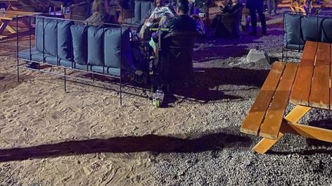 Los Andes | El patio cervecero de Maipú no cumplían los protocolos vigentes. / Gentileza Ministerio de Seguridad.