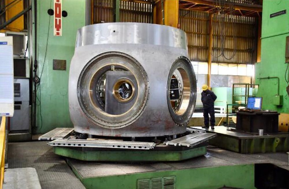 Previo al anuncio los funcionarios recorrieron Impsa para observar las obras de gran envergadura en la que trabaja la empresa / Gentileza