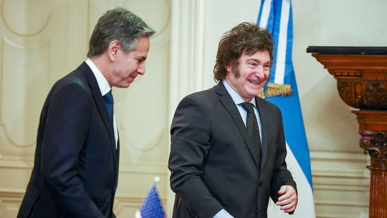 Milei se reunió con Blinken (Gentileza)