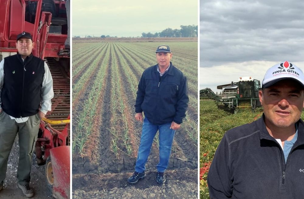 De izq. a der. Pablo López (Finca Lopecito), Daniel Castillo (Agrarias del Sur) y Pablo Riera (Finca Giten).