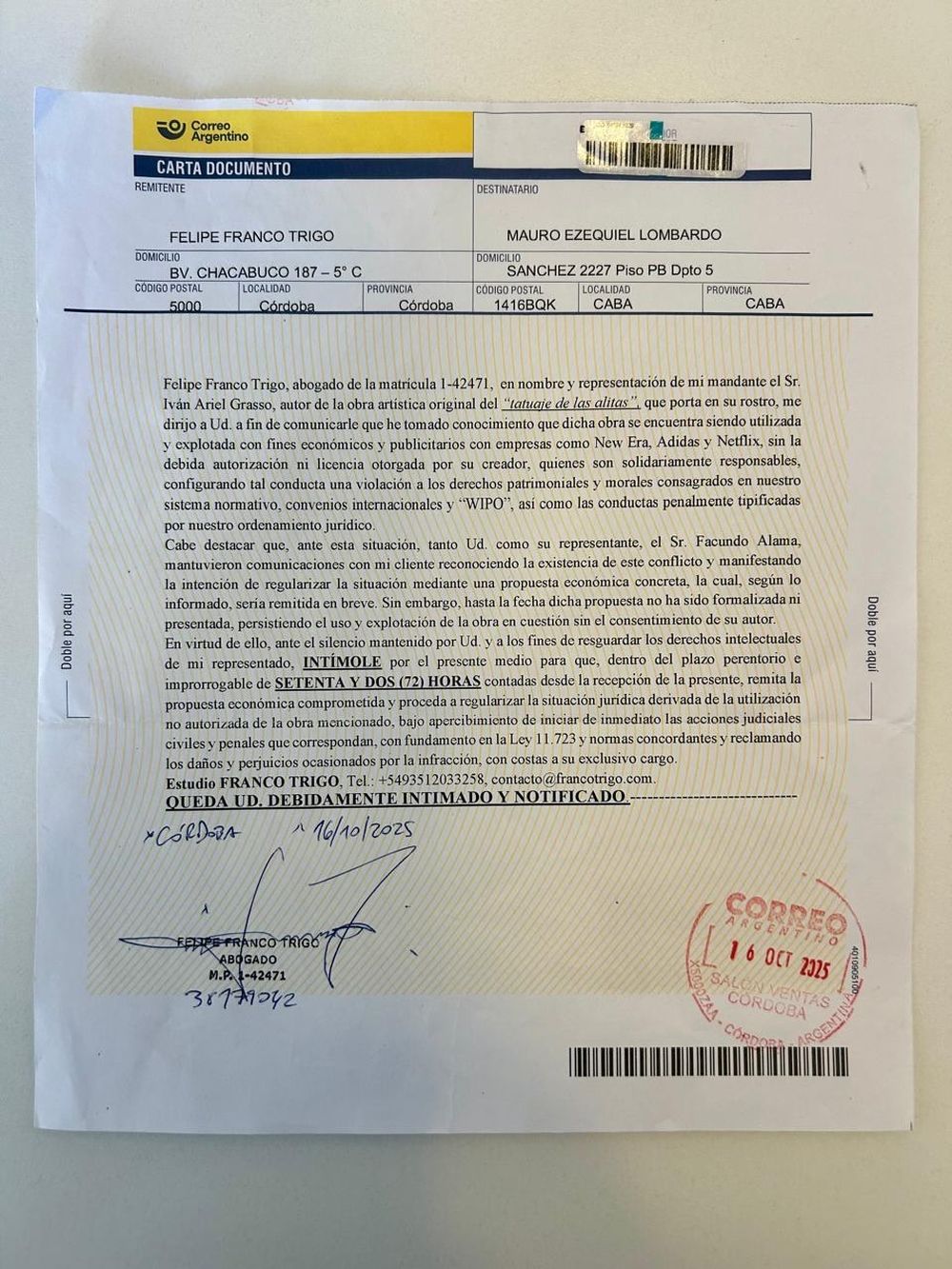 Denuncia contra Duki