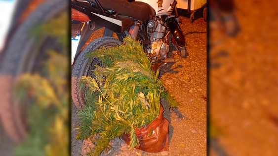 Detuvieron a un motociclista en Junín con más de 3 kilos de droga.