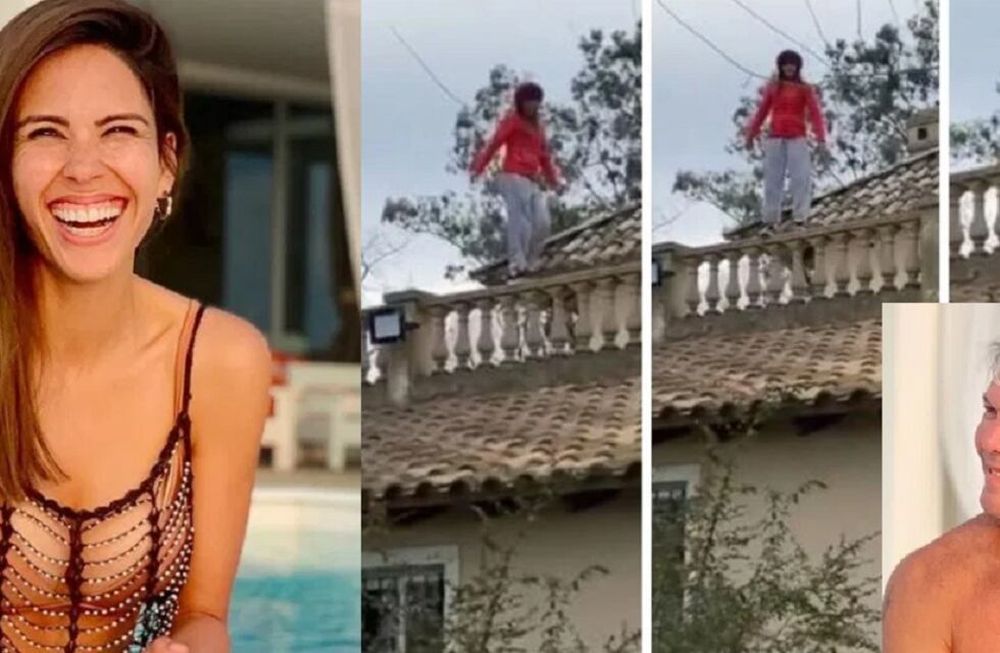 ¡Qué peligro! Barby Franco bailó desde arriba de un techo y Burlando se asustó