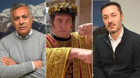 Alfredo Cornejo, Javier Milei y Luis Petri.