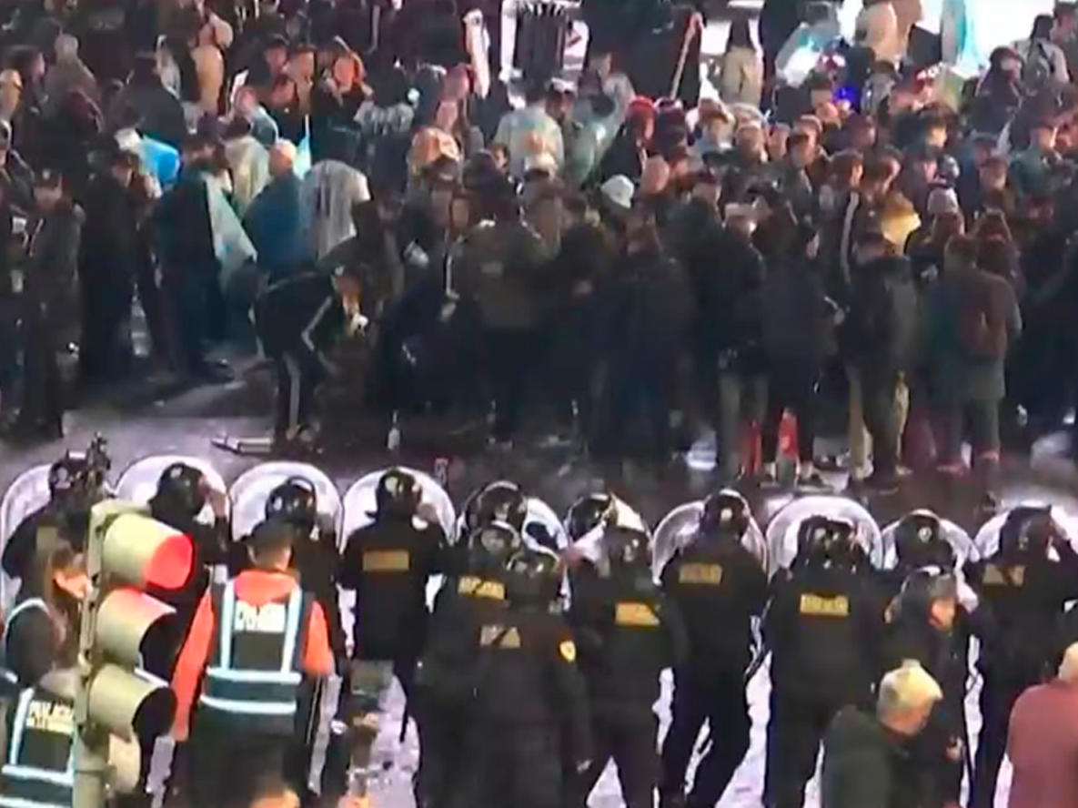 Incidentes en el Obelisco.