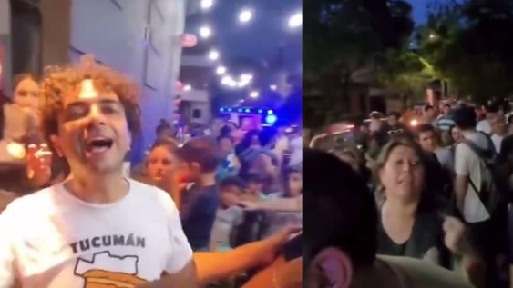 Para aprovechar la promoción, los vecinos comenzaron a hacer filas desde muy temprano, pero mientras más gente llegaba al lugar comenzaron las disputas y el desorden. Foto: Captura.