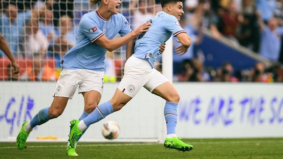 Julián Alvarez convirtió en el triunfo del Manchester City. / Gentileza.