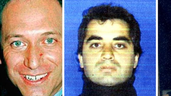 Flavio Piottante (izquierda) fue asesinado de dos disparos. Mauricio Suárez (centro) es el único sospechoso en la causa y continúa prófugo. Estrella Libedinsky fue estrangulada hasta su muerte.