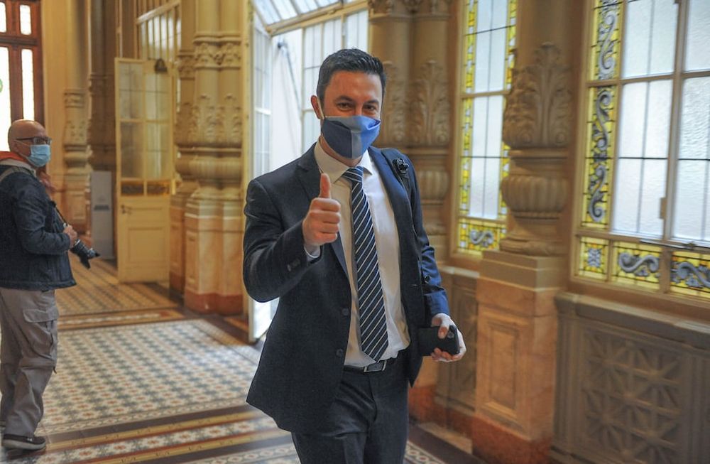 El diputado Luis Petri durante la presentación de Santiago Cafiero en diputados Foto Federico Lopez Claro diputado Omar de Marchi durante la presentación de Santiago Cafiero en diputados Foto Federico Lopez Claro