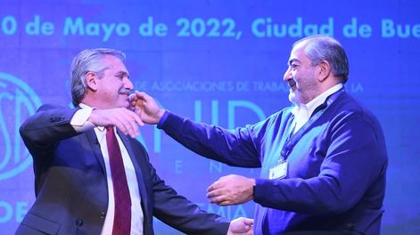 Los Andes | Alberto Fernández con Héctor Daer, uno de los secretarios generales de la CGT. Foto: Presidencia.