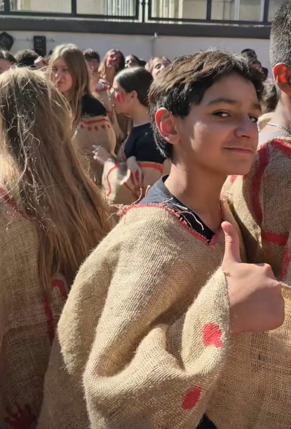 Fausto Morcos durante el bautismo en el CUC, donde estudiaba.