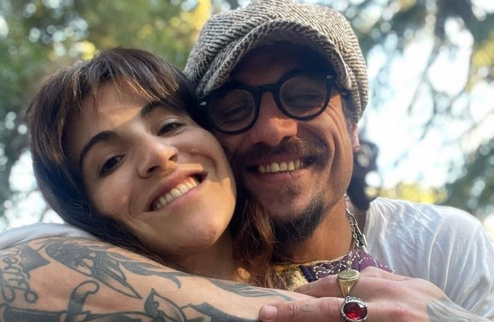 Daniel Osvaldo y Gianinna Maradona.