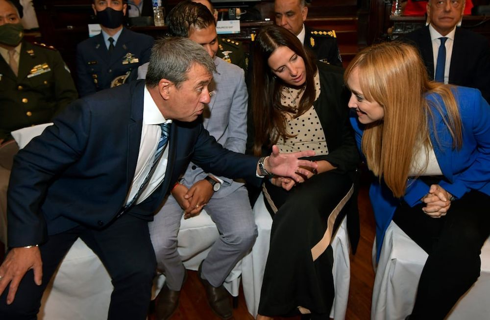 La Legislatura de Mendoza recibió al gobernador Rodolfo Suárez, quien brinda este domingo 1 de mayo su tercer discurso de apertura de sesiones ordinarias, en la Legislatura ProvincialAnabel Fernández Sagasti, Adolfo Bermejo, Eber Pérez y Marisa Uceda.Foto:  Orlando Pelichotti / Los Andes