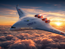 Así se vería el prototipo de avión de China que promete llevar a 800 pasajeros.&nbsp;